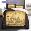 Cartoon Pattern Bedding Quilt Set Quilt Cover Pillowcase Home Decoration Birthday Gift (1 * Duvet Cover + 2 * Pillowcase, Without Core)