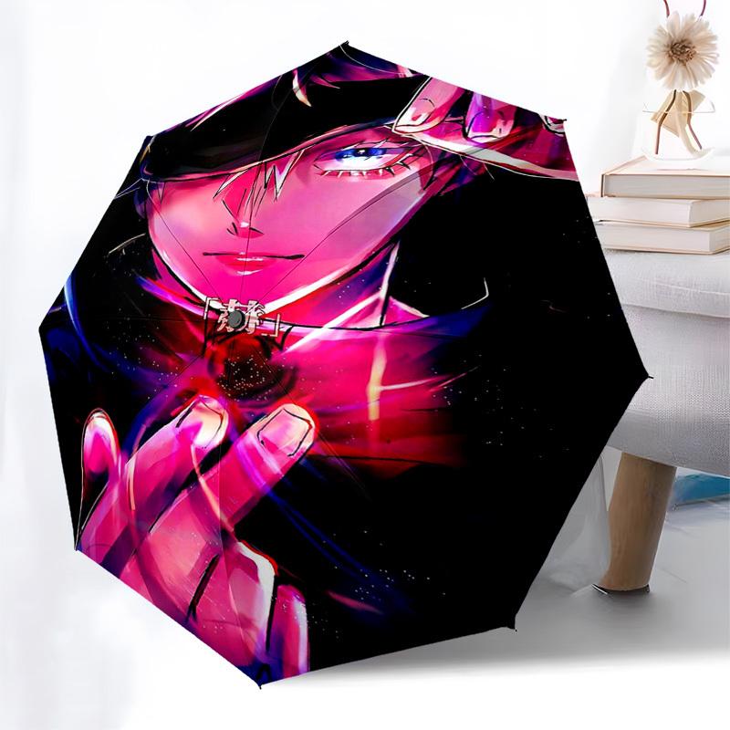 1pc Persona 5 Joker Outdoor Umbrella - Automatic Opening/Closing, Portable Tri-Fold Design, 8-Rib Iron Frame, Perfect Gift for Fans, Travelers, Daily