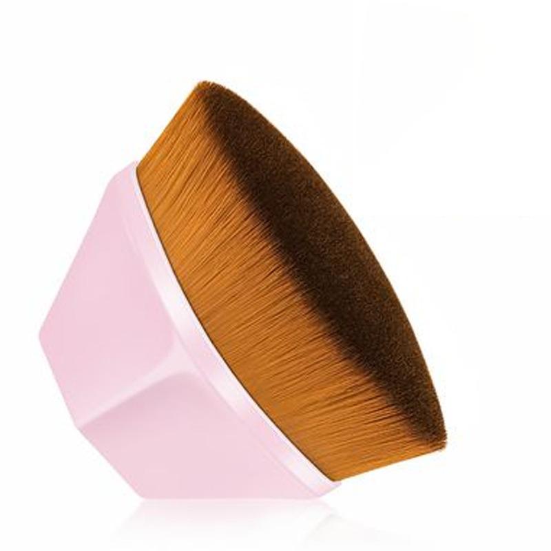 

№ 55 Волшебная кисть для тональной основы без следов, не съедающая тональную основу, кисть для рассыпчатой ​​пудры, косметические инструменты розовый/коричневый