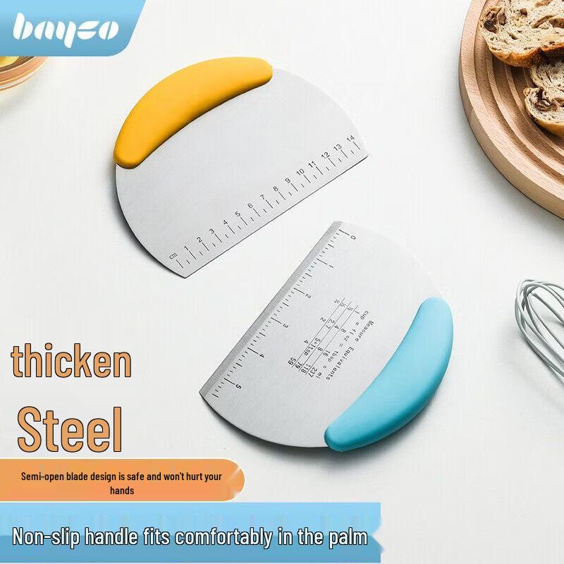 Bayco Stainless Steel Dough Scraper with Scale