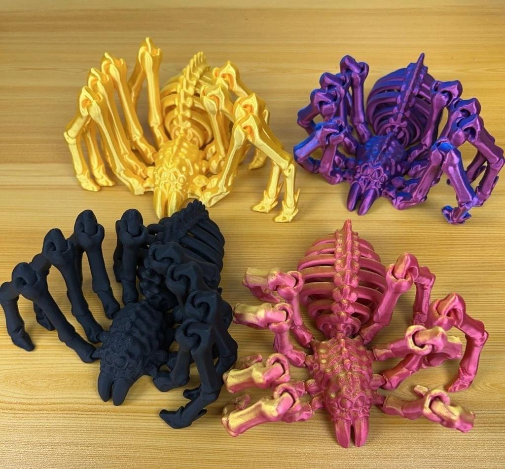 3D-gedruckte einziehbare Spinne bewegliche Gelenke Fidget Simulation drehbar beweglich Büro Schreibtisch Ornament Dekoration Handwerk