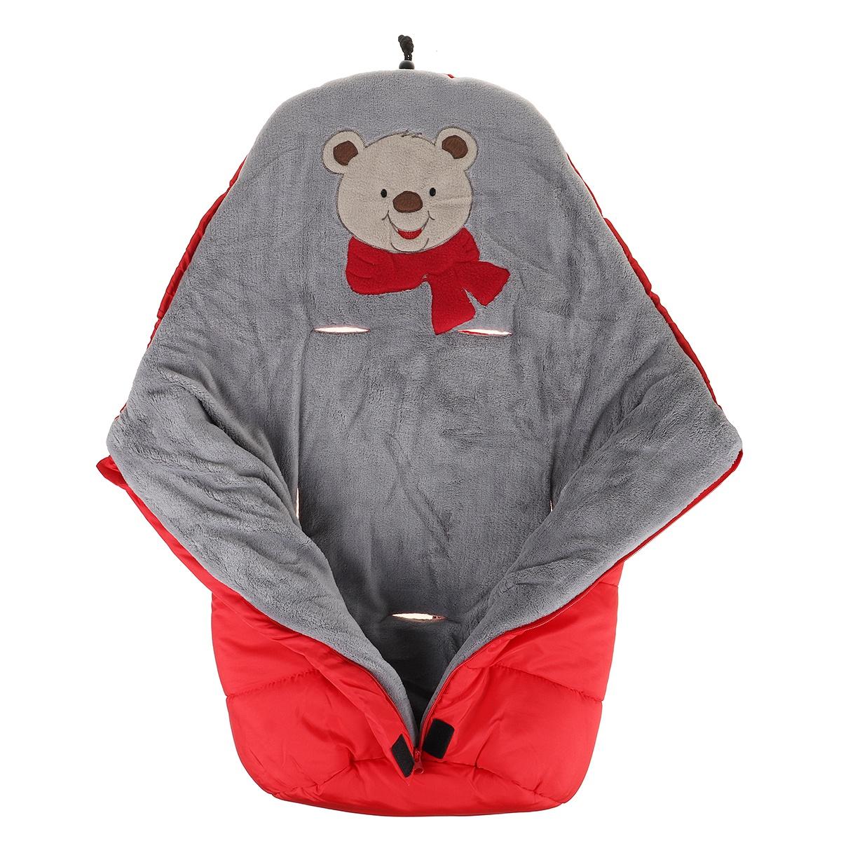 

Универсальный детский спальный мешок, коврик для коляски, чехол для ног, сумка для коляски, водонепроницаемая, ветрозащитная, съемная, холодостойкая 85*45*38cm красный