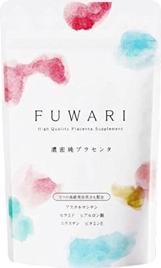FUWARI Hagukumi Plus Hyaluronic [Placenta Supplement, Acid, Vitamins, Minerals, Ceramide] (1 Bag)