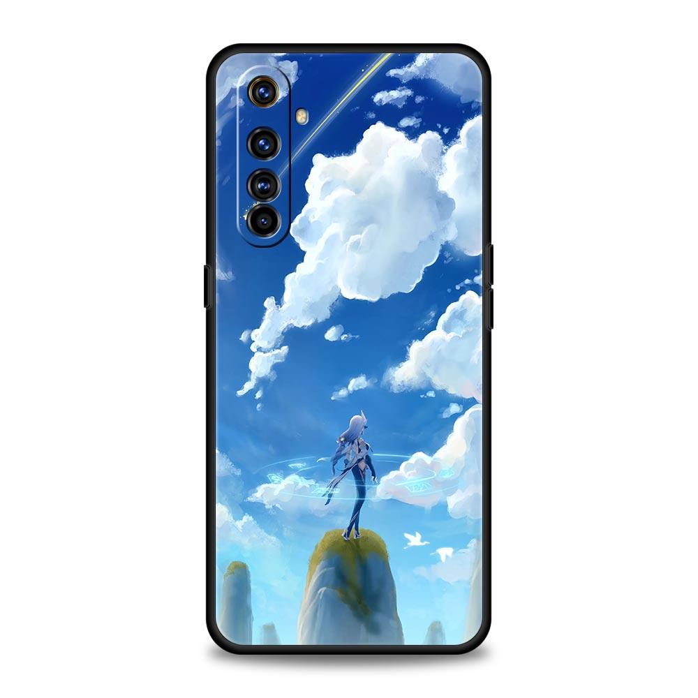 Phone Case For Realme 12 11 10 9 8 5G 7 6 GT5 GT3 GT2 Pro Plus C21 C11 C25 C35 GT Neo 2 3 3T 5 Cover Genshin Impact Landscape