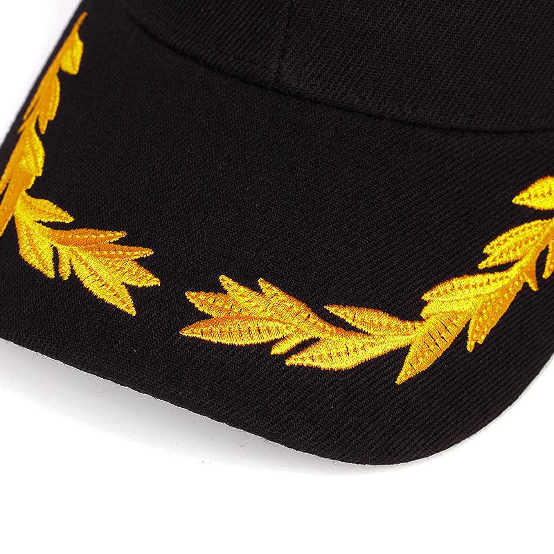 Custom Logo Men Adjustable Spring Autumn Baseball Cap Solid Wheat Ear Embroidery Fashion Trucker Cap Women Peaked Cap Fs Sun Hat