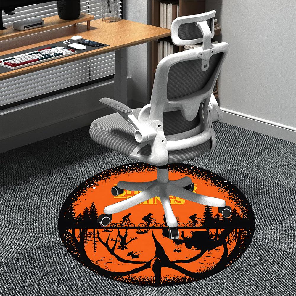 1pc Stranger Things Chair Carpet for Office, Non Slip, Soft and Durable Office Rug for Interior Decoration
