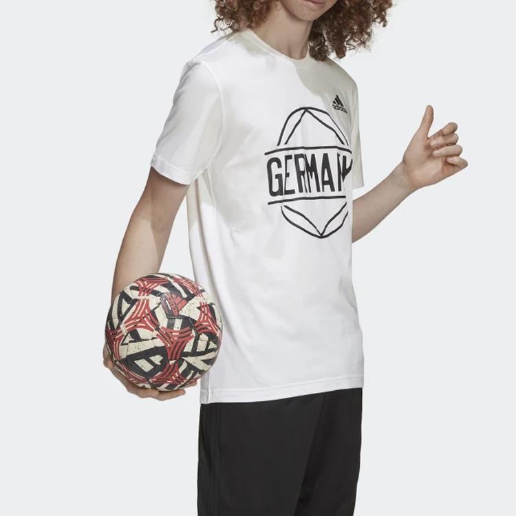 Adidas Germany Футбольная спортивная футболка с принтом Мужская белая FT6052 M — фото 6