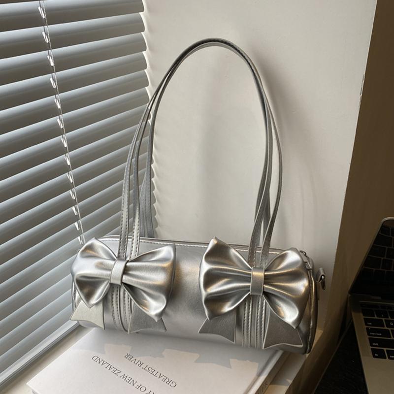 Yogodlns New Model Features Niche High-end Underarm Bag Trendy Bow Design Fashionable Women's Pillow Bag, and A Crossbody Handbag