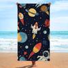 Kosmischer Weltraum Planeten Druck Strandtuch Cartoon Galaxie Sternenhimmel Muster Schnelltrocknend Saugfähig Leichtes Handtuch für Sommerstrand