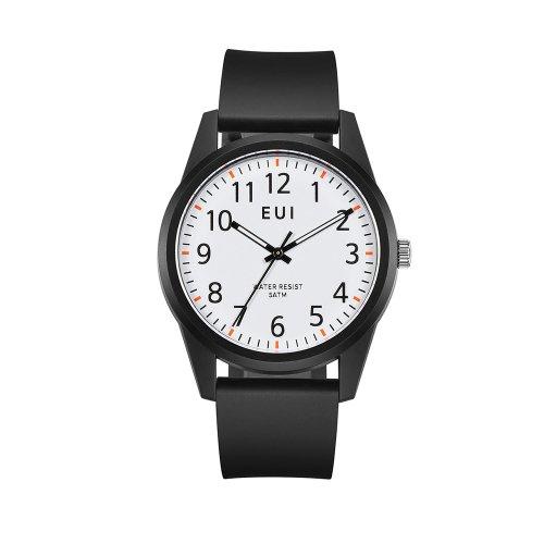 [261 EUI] 261 EUI Unisex Urethane Analog Wristwatch EUI3102-BW FREE