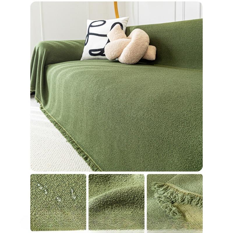 

Плюшевый чехол для дивана в кремовом стиле, полотенце, нескользящий чехол для дивана на осень и зиму, универсальное высококачественное одеяло на подушку с защитой от царапин 180*130cm