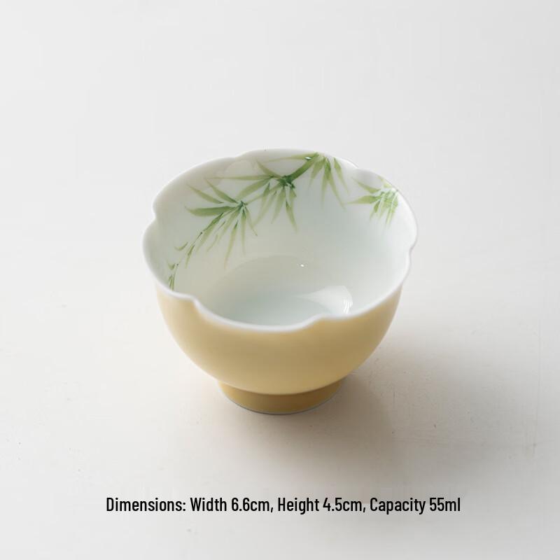 Hand-painted Longquan Celadon Master Tea Cup