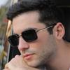 aoron Men's Metal Polarized Light Color-changing Folding Sunglasses Fashion Sunglasses Square Night Vision Glasses