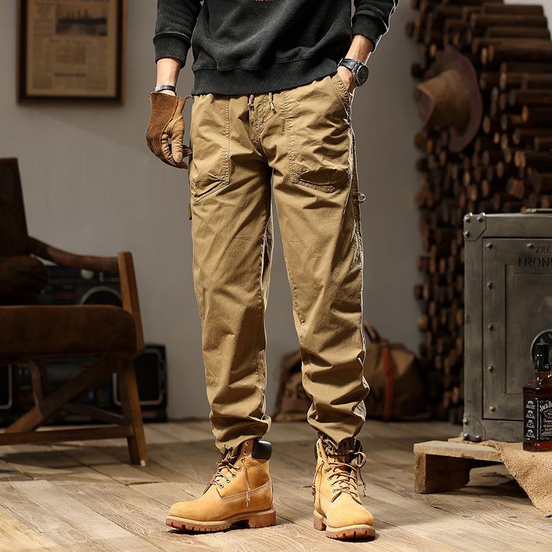 Men's Overalls High-end Ruffian Handsome Men's Pants Wear-resistant Idle Men's High-end Pants Trendy High Street Men's Loose Trousers