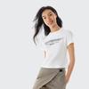 Li Ning CF Letter Print Pullover Round Neck Short Sleeve T-Shirt Women T-Shirts Standard-White ATSU614-1