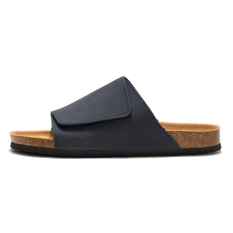 

Мужские тапочки из пробки Ruizu: Модные матовые кожаные пляжные шлепанцы для студентов 39