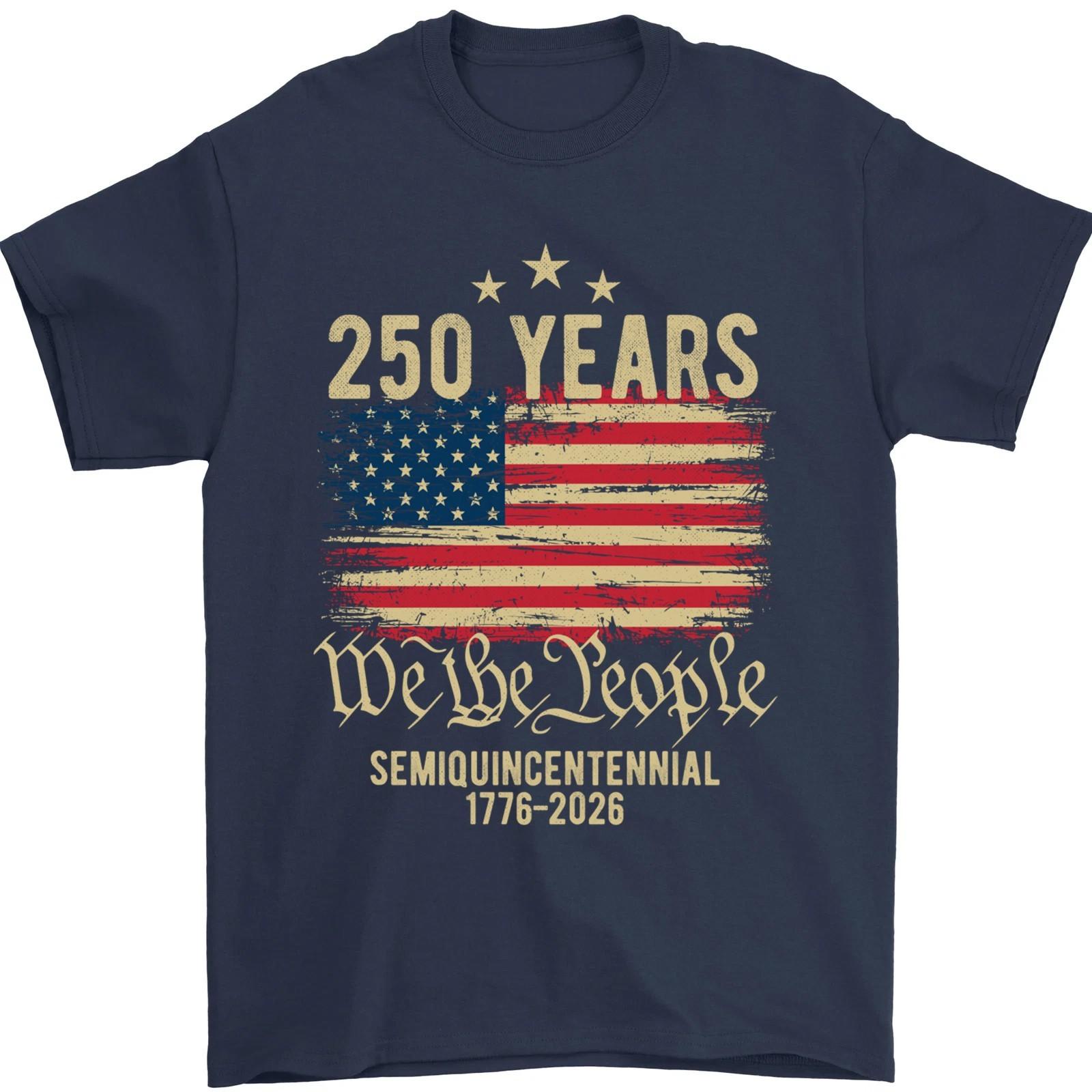 250 Years American Flag 250th Anniversary USA Patriotic T-Shirt S