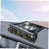 Solar Powered Car Clock Thermometer Digital Dashboard Clock with Temperature Display Date for Vehicles Essential Car Accessory for Accurate Readings