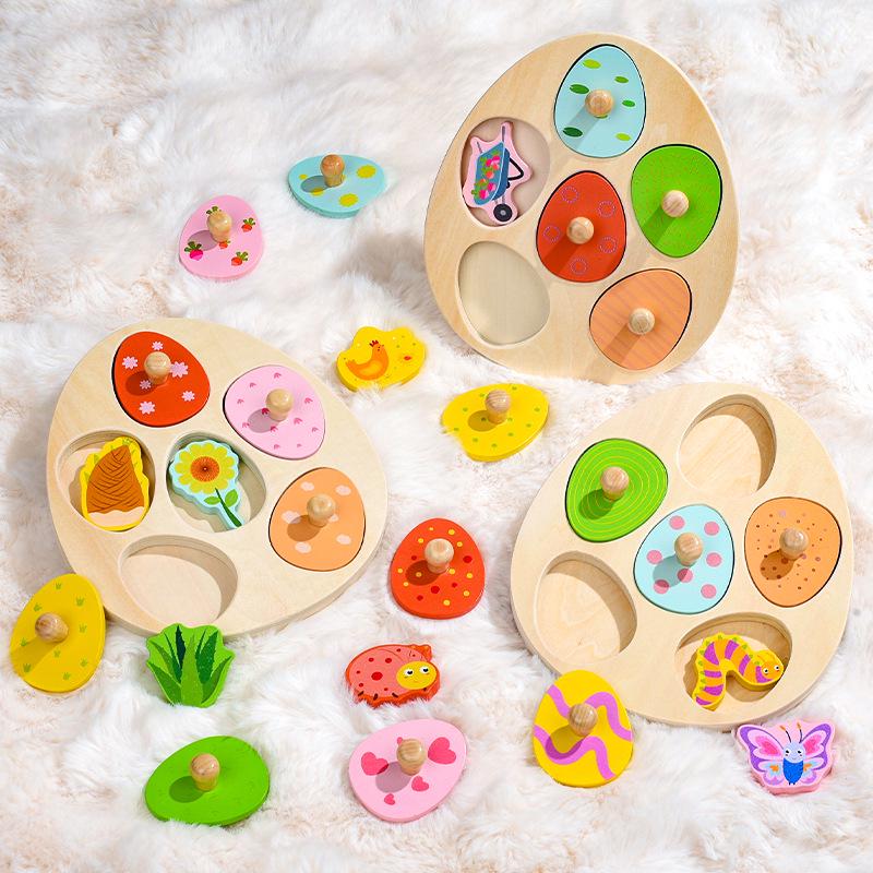 

Montessori Wooden Shape Board - Early Education Toy for Color & Shape Recognition