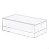Mahjongs Tile Storage Box Dustproof Case with Sliding Lid Transparent Acrylic