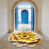 3D Visual Flower Rug Realistic Floral Floor Mat Non-Slip Absorbent Bathroom Rug for Bedroom Living Room Playroom Entrance Decor