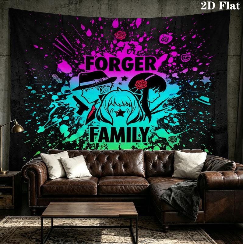 Spy Family Wandteppich Ästhetischer Wandbehang Gedruckter Stoffdecke Dekorative Wandteppiche Für Schlafzimmer Wohnzimmer Heimdekoration