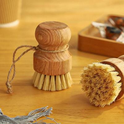 Wood Kitchen Brush, Pot and Vegetable Cleaning Brush, Multi-purpose Kitchen Brush