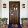 Tiger Head Doormat Bold Asian Style Circular Design Navy Printed Polyester Machine Washable Entrance Floor Mat for Home Decor