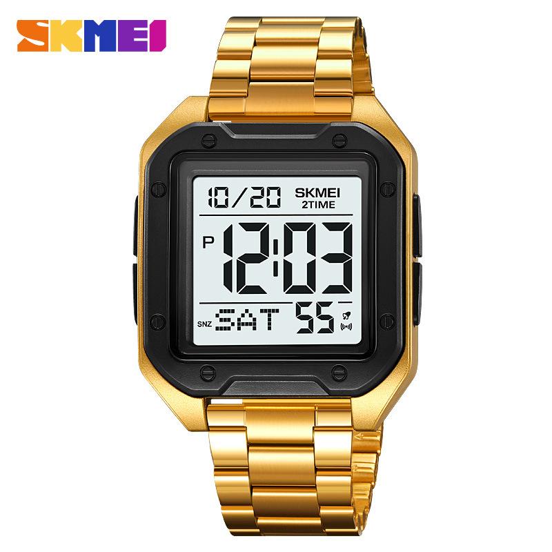 Moment Beauty Fashion Multifunktionale Herrenuhr Leuchtende quadratische Freizeitsport-Studenten-Elektronikuhr