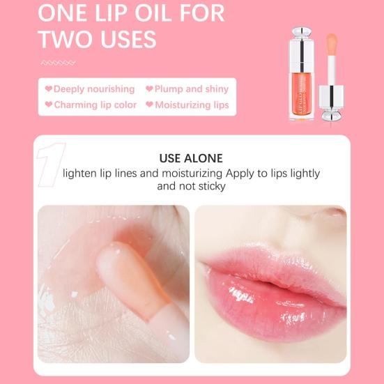 Yousheng 5ml  Lip Oil Soft Brush Moisturizing Natural Extract Lip Moisturizing Tint Wings Female Makeup Comestics for Makeup