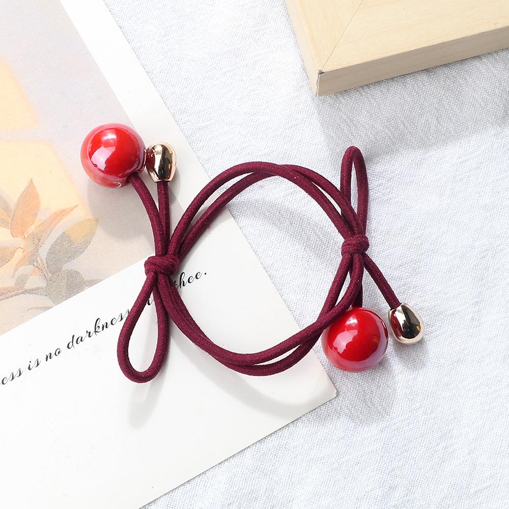 Women Ball Pendant Hair Bands Korean Fashion Elastic Rubber Band for Girls Sweet Hair Tie Rope Holder Gum Hair Accessories Gifts