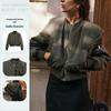 2024 Autumn European & American Style Women's Short Bomber Jacket