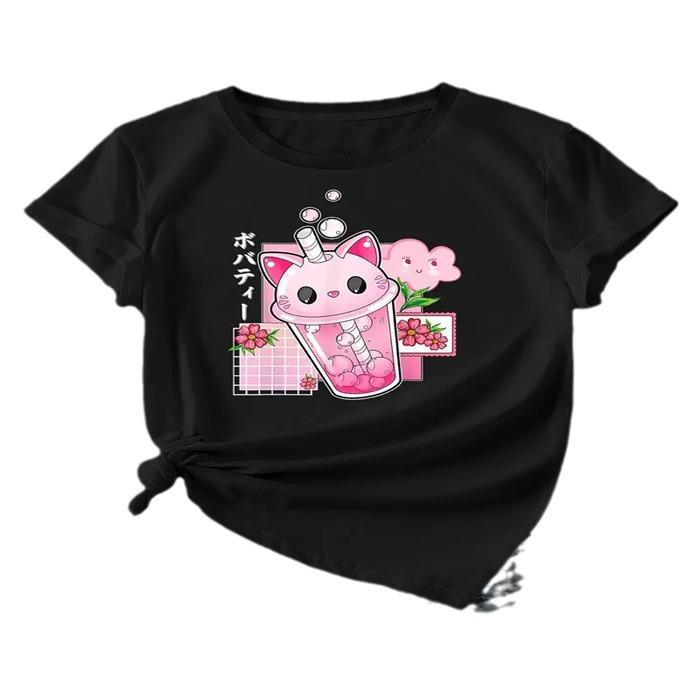 Short-sleeved T-shirt European and American summer new women's fashion casual home commuting versatile round neck short-sleeved T-shirt