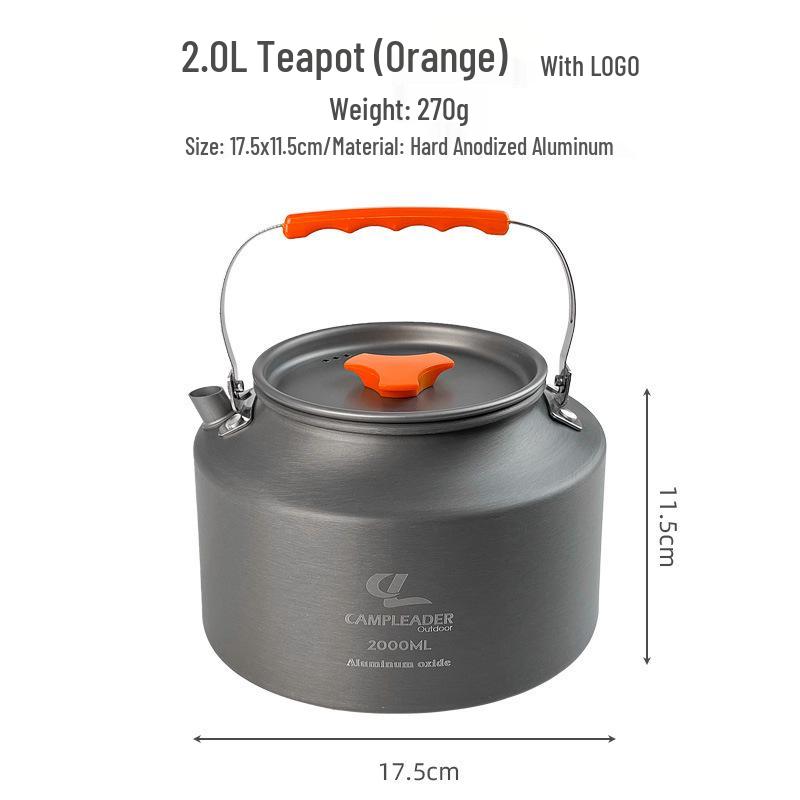 Tragbare Outdoor Aluminium Teekanne und Kaffeekessel für Camping, Bergsteigen und Brauen am Lagerfeuer.