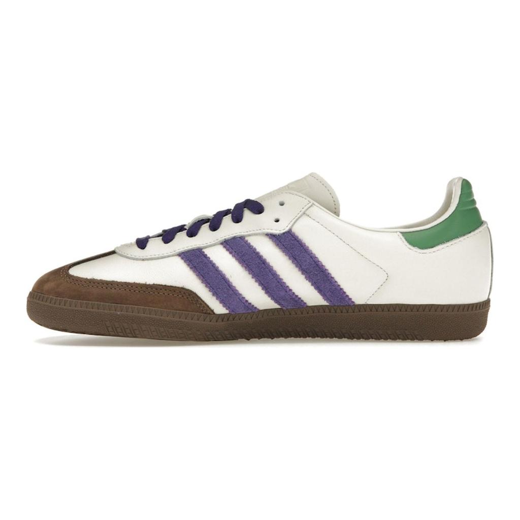 adidas Samba OG Off White Fialová Zelená Dámské Tenisky Krémová Kolegiální-Fialová Předvlastněná-Zelená ID8349