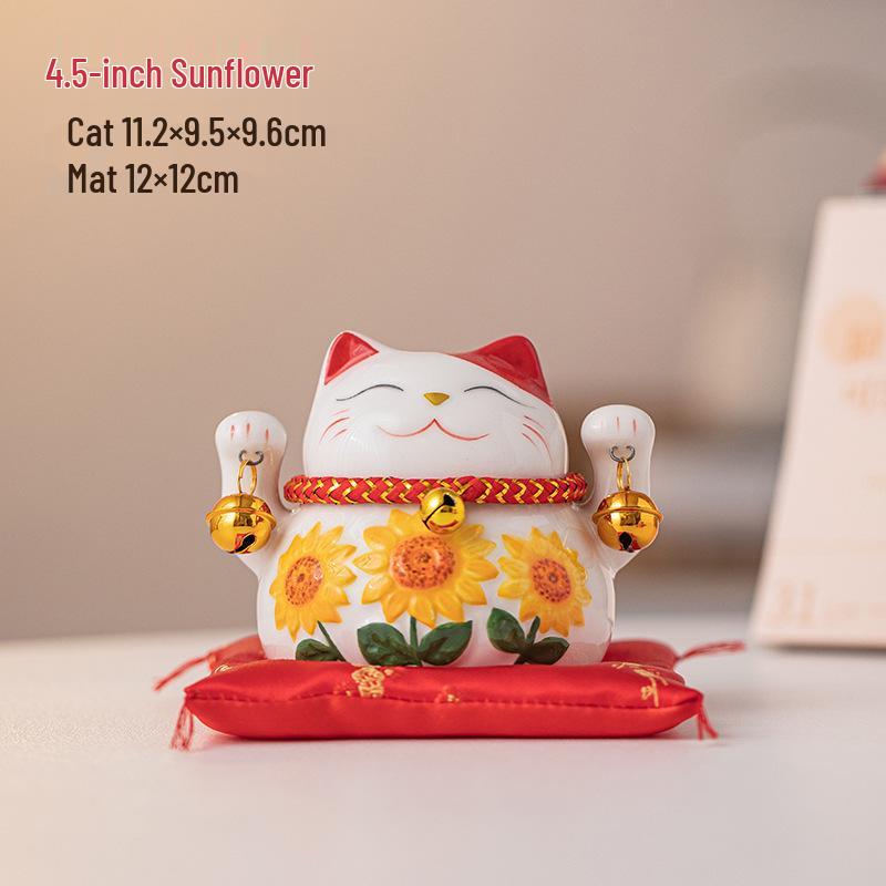 Creative Japanese Fortune Cat Ceramic Piggy Bank - Lucky Gift for Store Openings