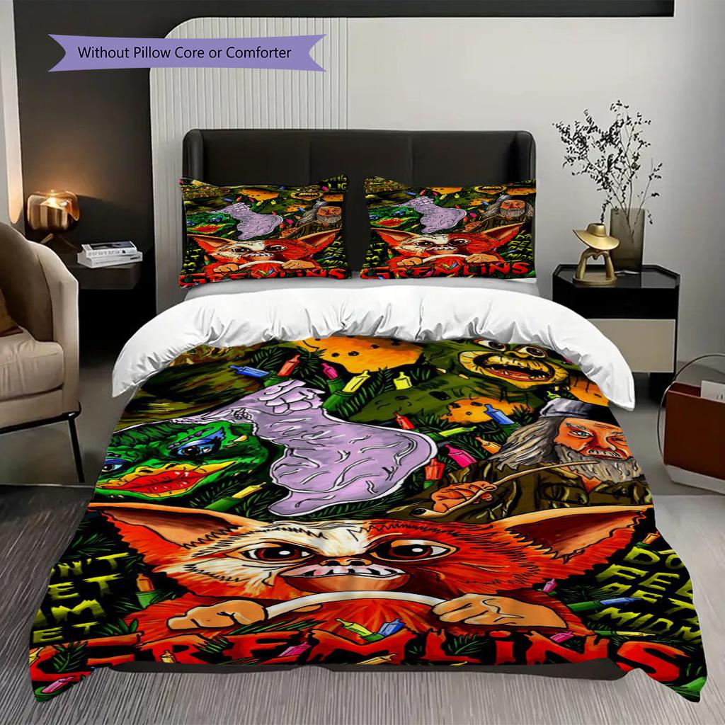 Gremlins 35Th Anniversary Special Edition Threepiece Set 1 Duvet Cover 2 Pillowcase Without Core Soft And Comfortable