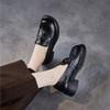 Johnature Genuine Leather Women's Shoes Soft Soled Loafers British Style Thick Soled Slip-on Shoes