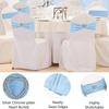 10PCS Washable Chair Sashes Premium Quality Elastic Chair Decoration Anti Slip Anti-Wrinkle Chair Cover Band Holiday Celebration