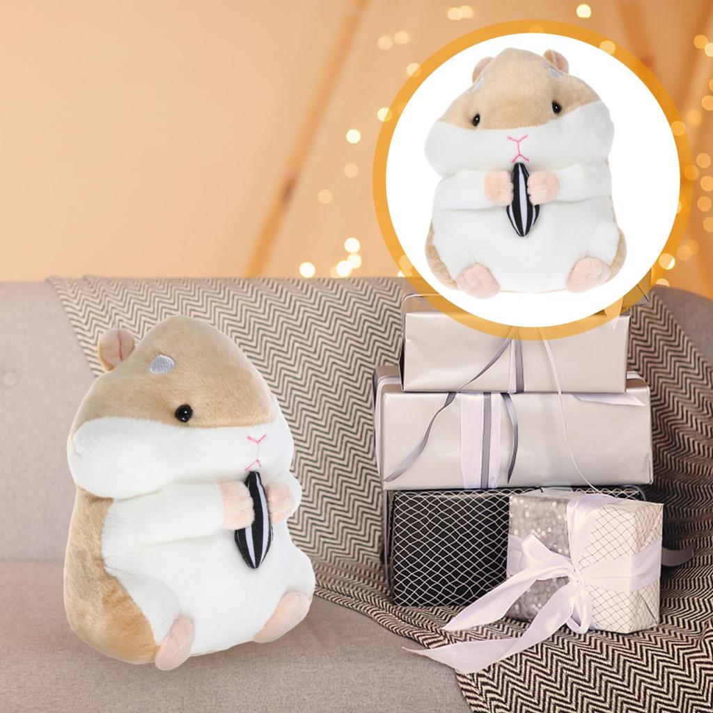 LIFKOME Hamster Plush Toy, Fluffy and Cute, Animal Toy, Character Decor, Sewn Wrap, Figurine, 23cm