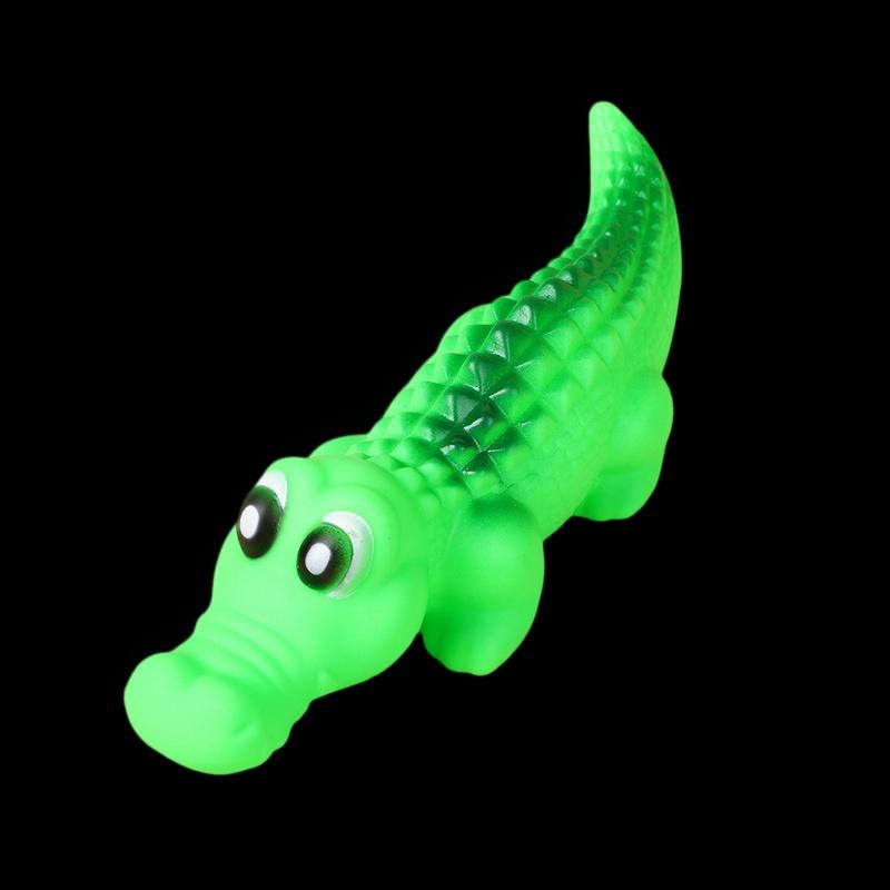 Squeaky Rubber Crocodile Dog Toy Durable Chew Play Pet Toy For Dogs Fun Animal Design For Interactive Games