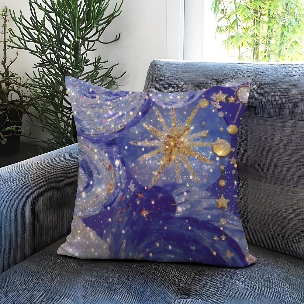Starry Sky Texture Cushion Cover Comfortable Reversible Pillow Cover Ideal for Car Sofa Bedroom  Beyond