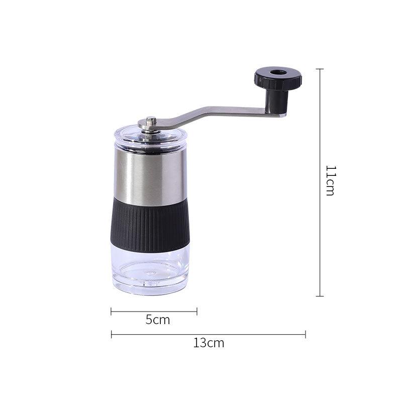 Mini Hand Shake Manual Grinding Convenient 304 Stainless Steel Ceramic Core Coffee Bean Grinder Visual Coffee Machine Portable