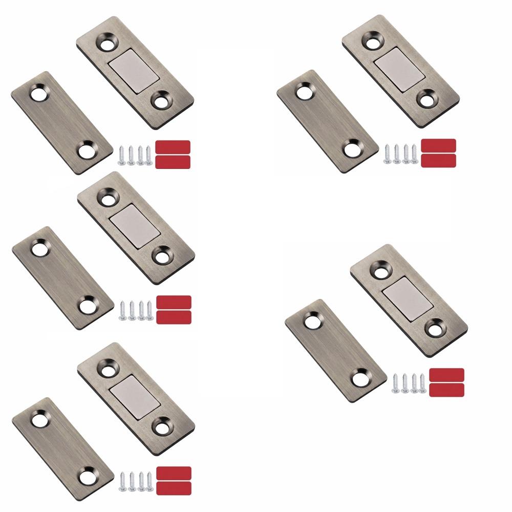 5Set Ultra-Thin Cabinet Catches Strong Magnetic Drawer Magnet Catch Hidden Door Closer Kitchen