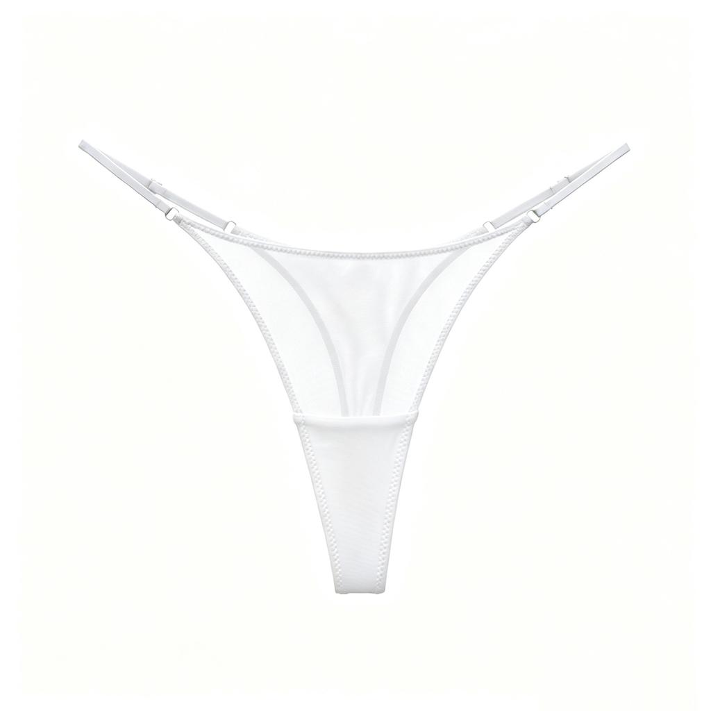 Plate-size Ladies' Summer Romantic and Sexy Mesh Thin Belt High-slit Mid-waist T-shaped Underwear