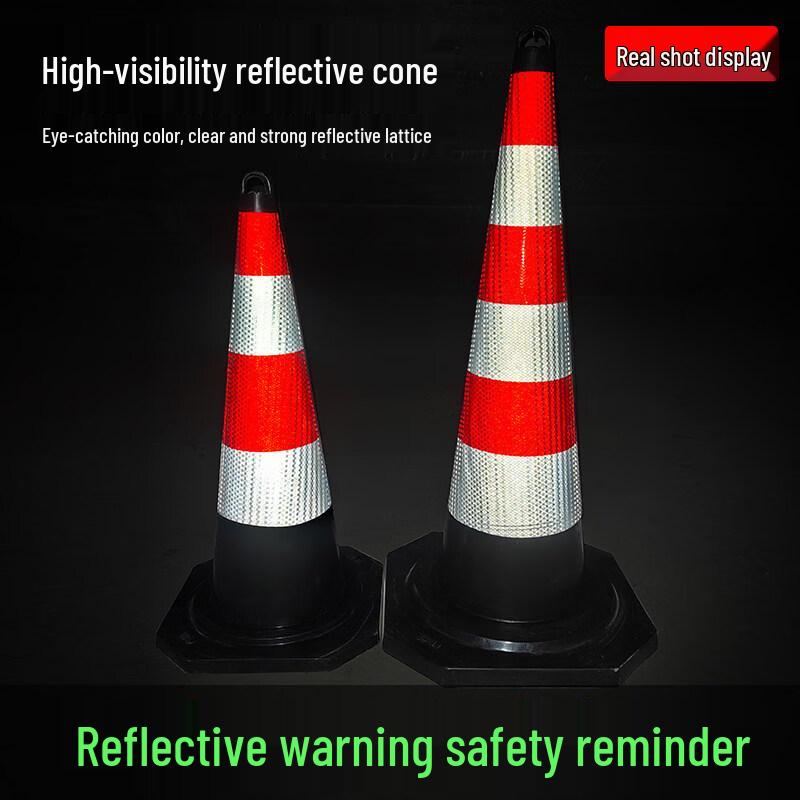 75cm Reflective Rubber Traffic Cone