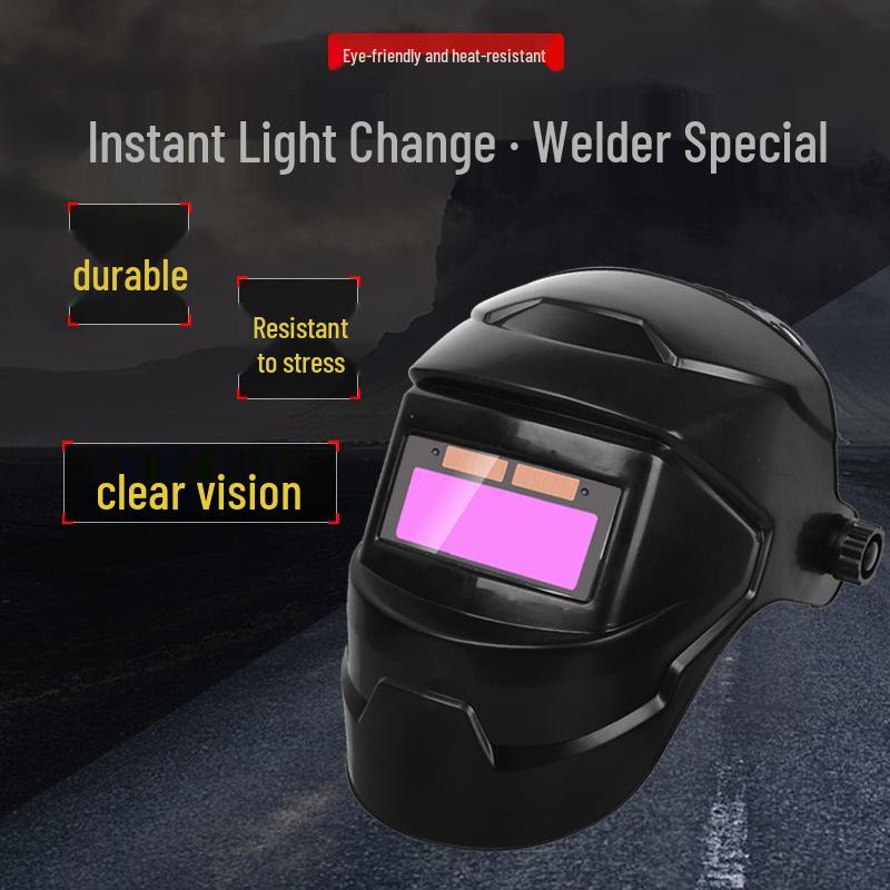 Solar-Powered Automatic Dimming Welding Mask with Head-Mounted Arc Protection