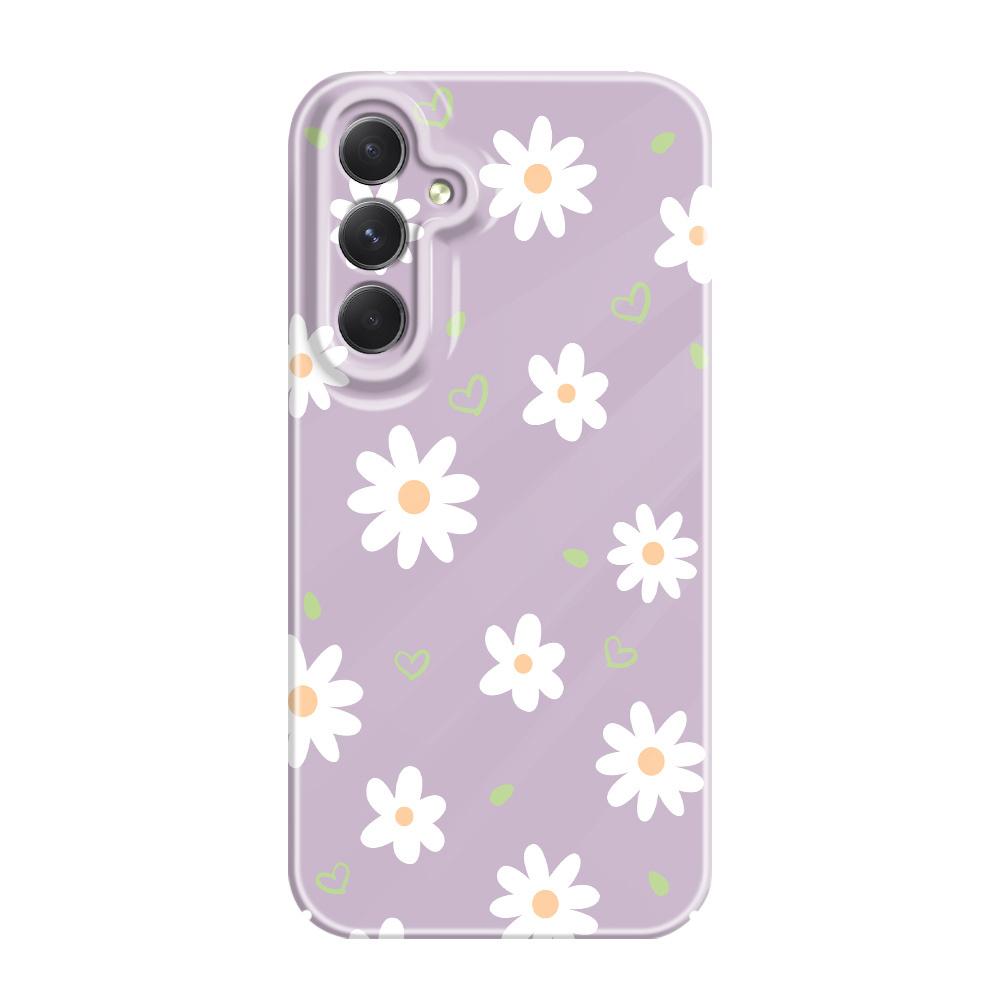 

Tender Daisy Phone Case For Samsung Galaxy A54 A34 A24 A14 A04 A73 A53 A33 A23 A13 A72 A52 A32 4G 5G Film Hard Cover Samsung A33 5G