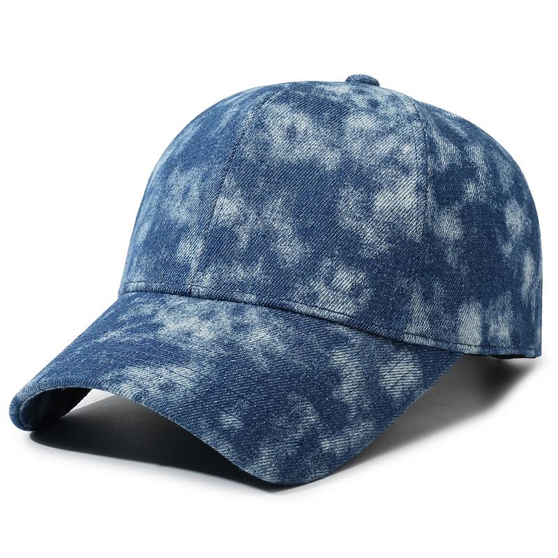 Washed Denim Baseball Cap Men'S Retro Retro Checkerboard Cap Hip Hop Trend Hat