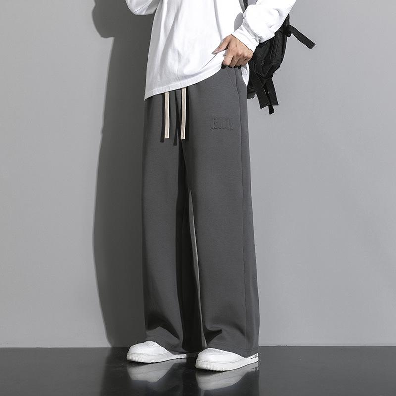 Ice Silk Men's Sports Pants 2024 - Summer Loose, Thin, Casual, Quick-Drying, Wide-Leg Straight Pants for Boys